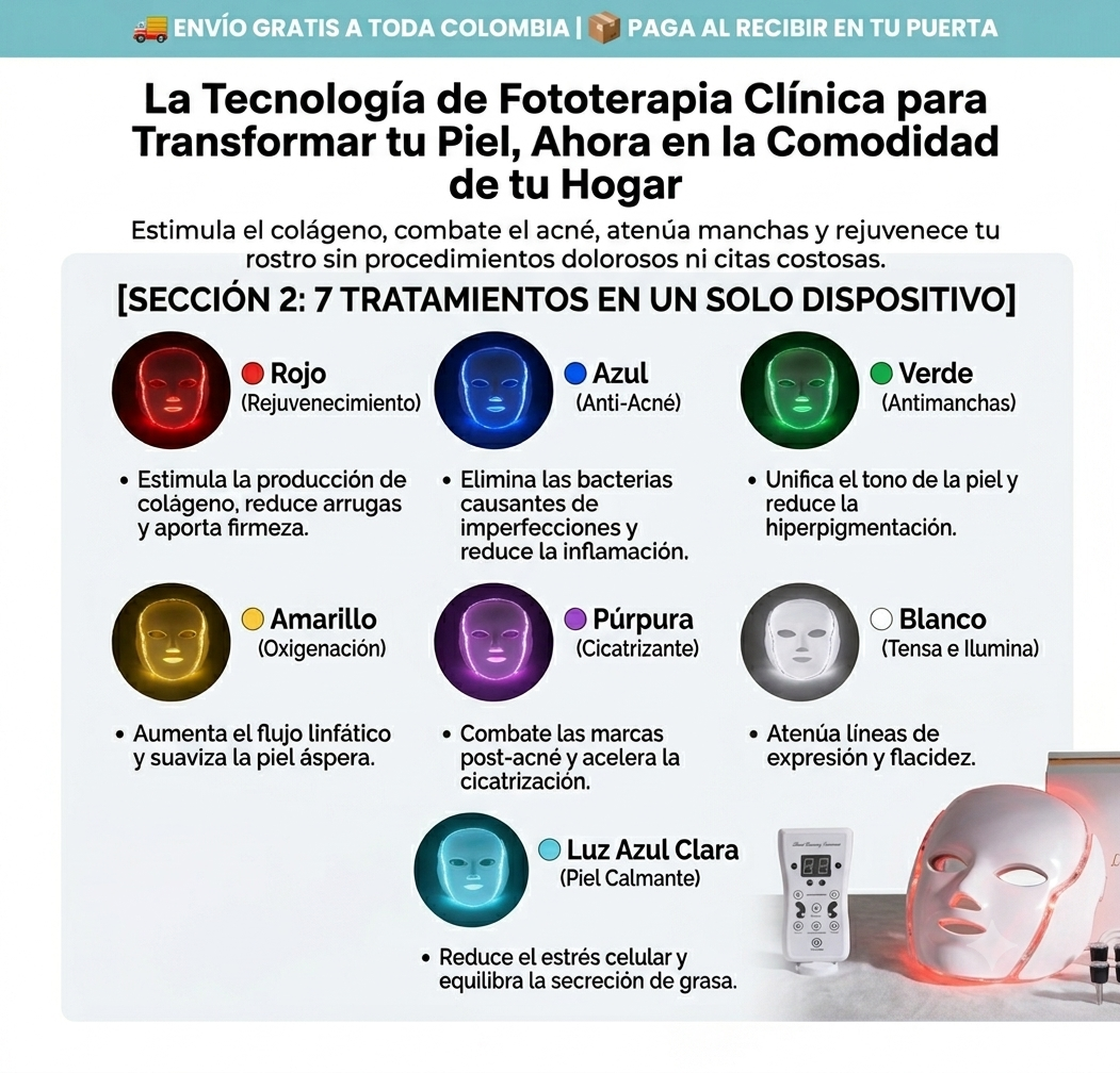 Mascara led con cuello