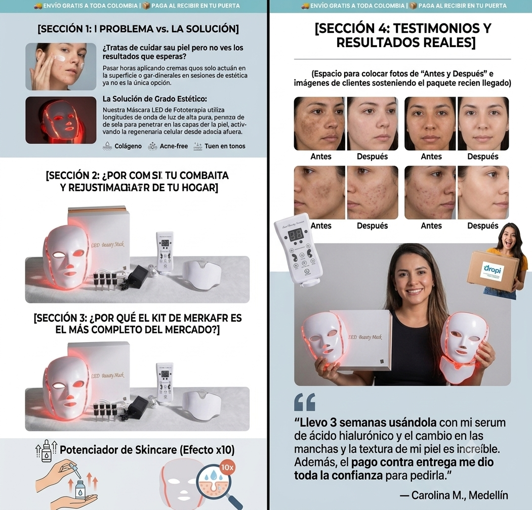 Mascara led con cuello